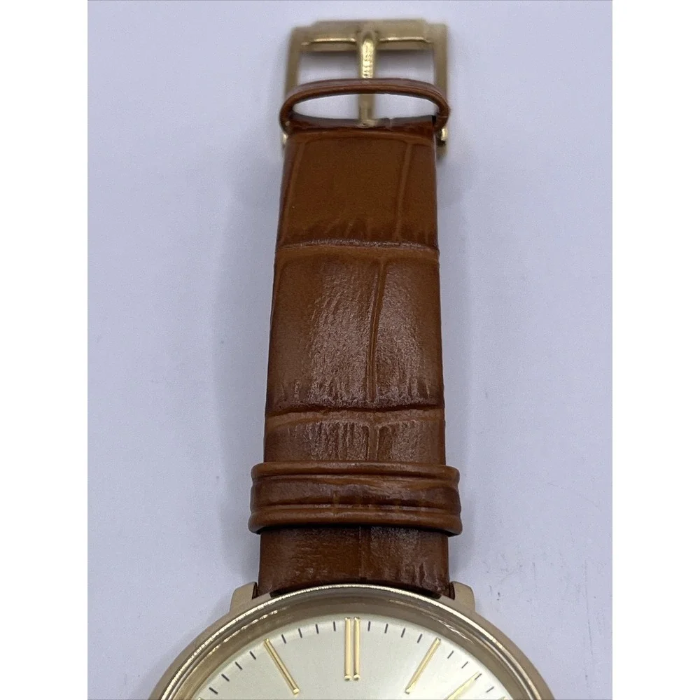 Michael Kors Jaryn Women's Watch Brown Tan Leather Gold Tone MK2496- New Battery